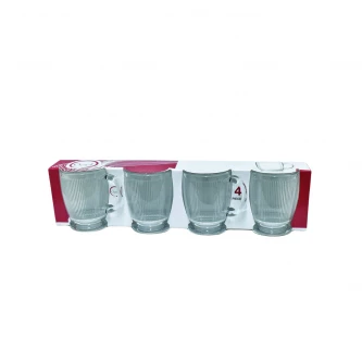 طقم كاسات زجاج شفاف 4 قطعة GAL049