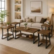 طقم شاي خشب 1+4 TS107 BROWN
