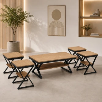 طقم شاي خشب WOOD 618 1+4