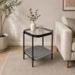 خدمه مفرد خشب زجاج مربع 42*45 C164S GREY