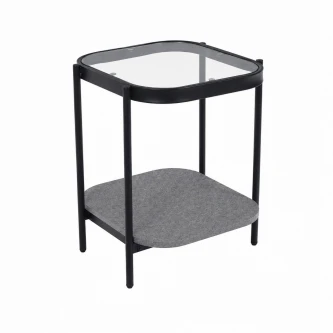 خدمه مفرد خشب زجاج مربع 42*45 C164S GREY