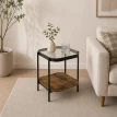 خدمه مفرد خشب زجاج مربع 42*45 C164S BROWN A
