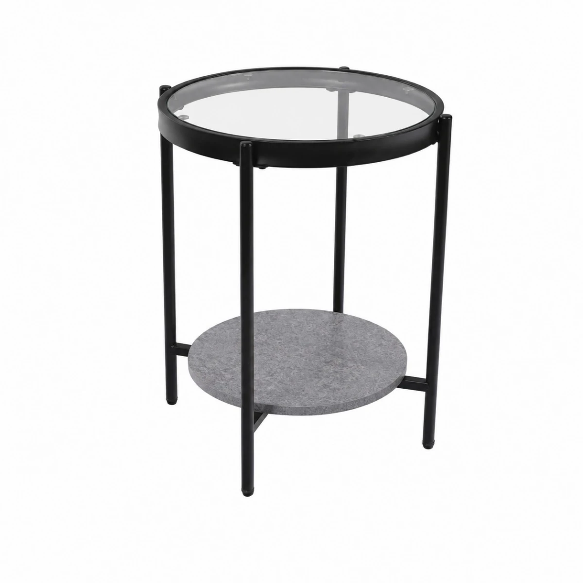 خدمه مفرد خشب زجاج دائري 45*45 C159S GREY