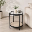خدمه مفرد خشب زجاج دائري 45*45 VPS-008 WOOD