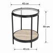 خدمه مفرد خشب زجاج دائري 45*45 VPS-008 WOOD