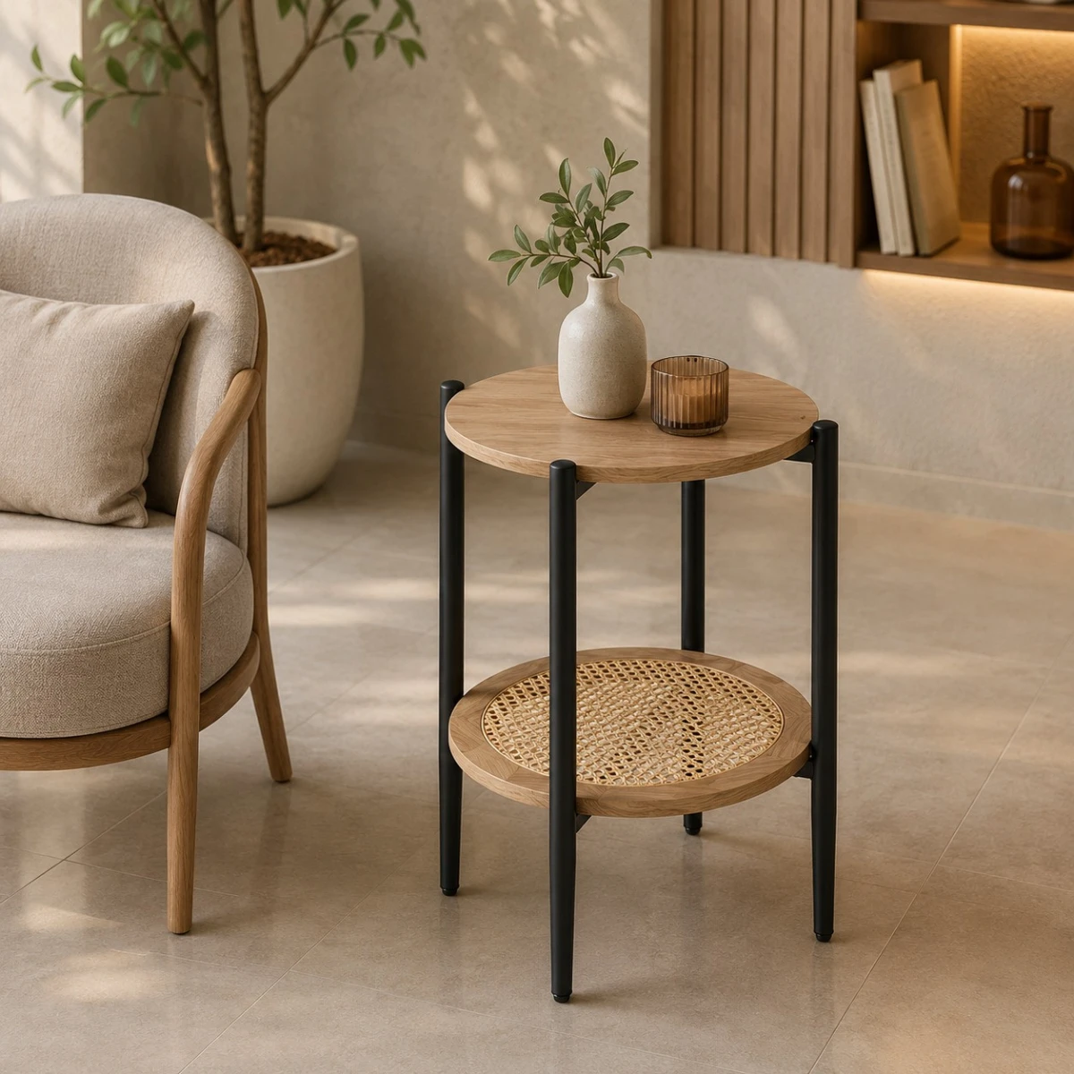 طاولة خدمة مفرد خشب C178S WOOD45*45
