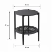 طاولة خدمة مفرد خشب C178S DARK GREY45*45