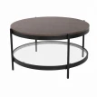 طاوله مفرد خشب زجاج دائري VPS-002 BROWN B 86*86