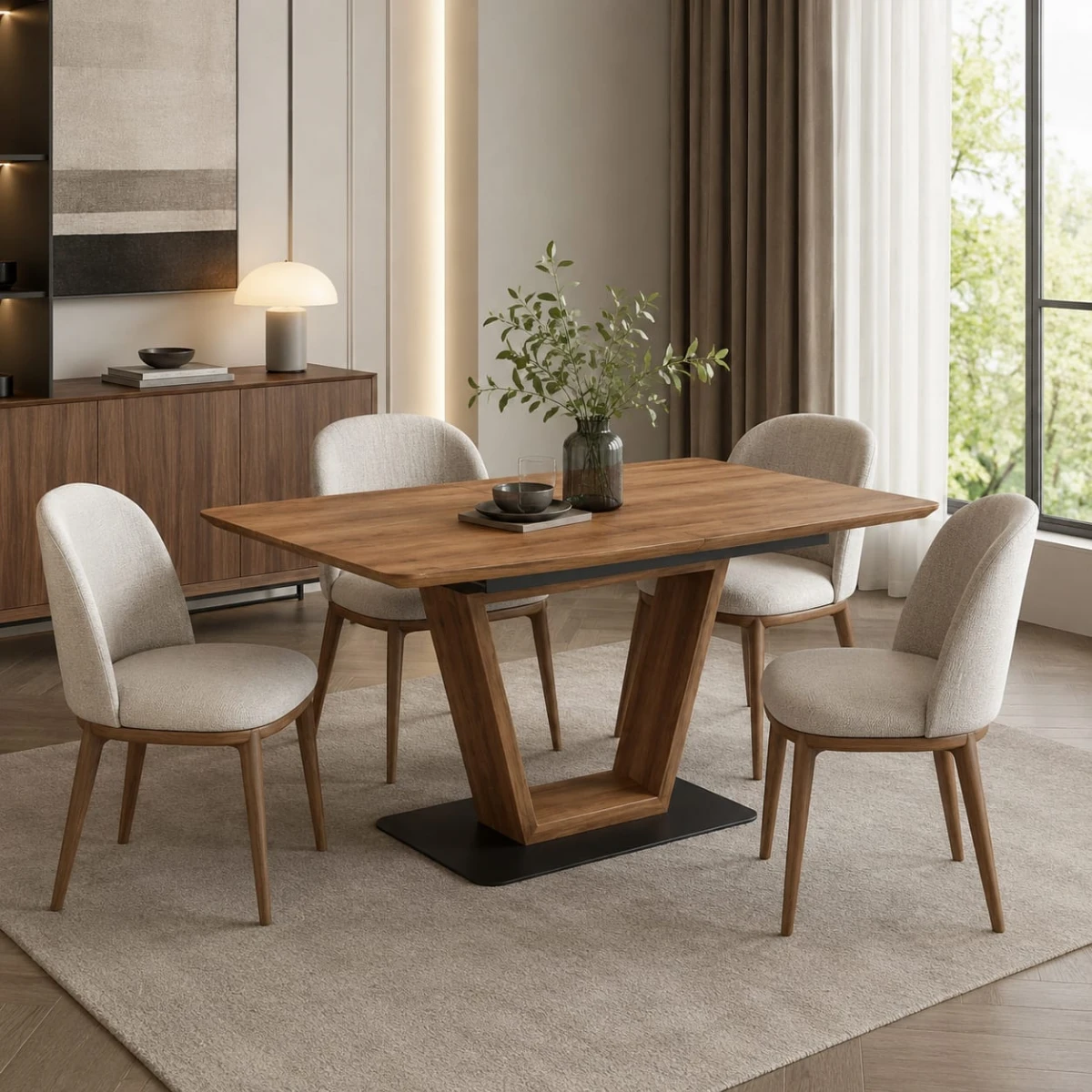 طاولة طعام مفرد OKT-2203 D.OAK 120/160*80*76