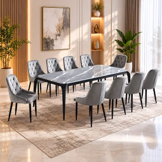 طاوله طعام رخام 10 كرسي M-016 GREY