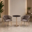 طقم كرسيين و طاولة 1+2 TS-01 BROWN/WOOD