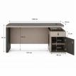 مكتب مقاس 1.60 OT-1603 DARK BEAUTY