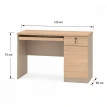 مكتب مقاس 1.20 (OT-6605 WOOD (light walnut