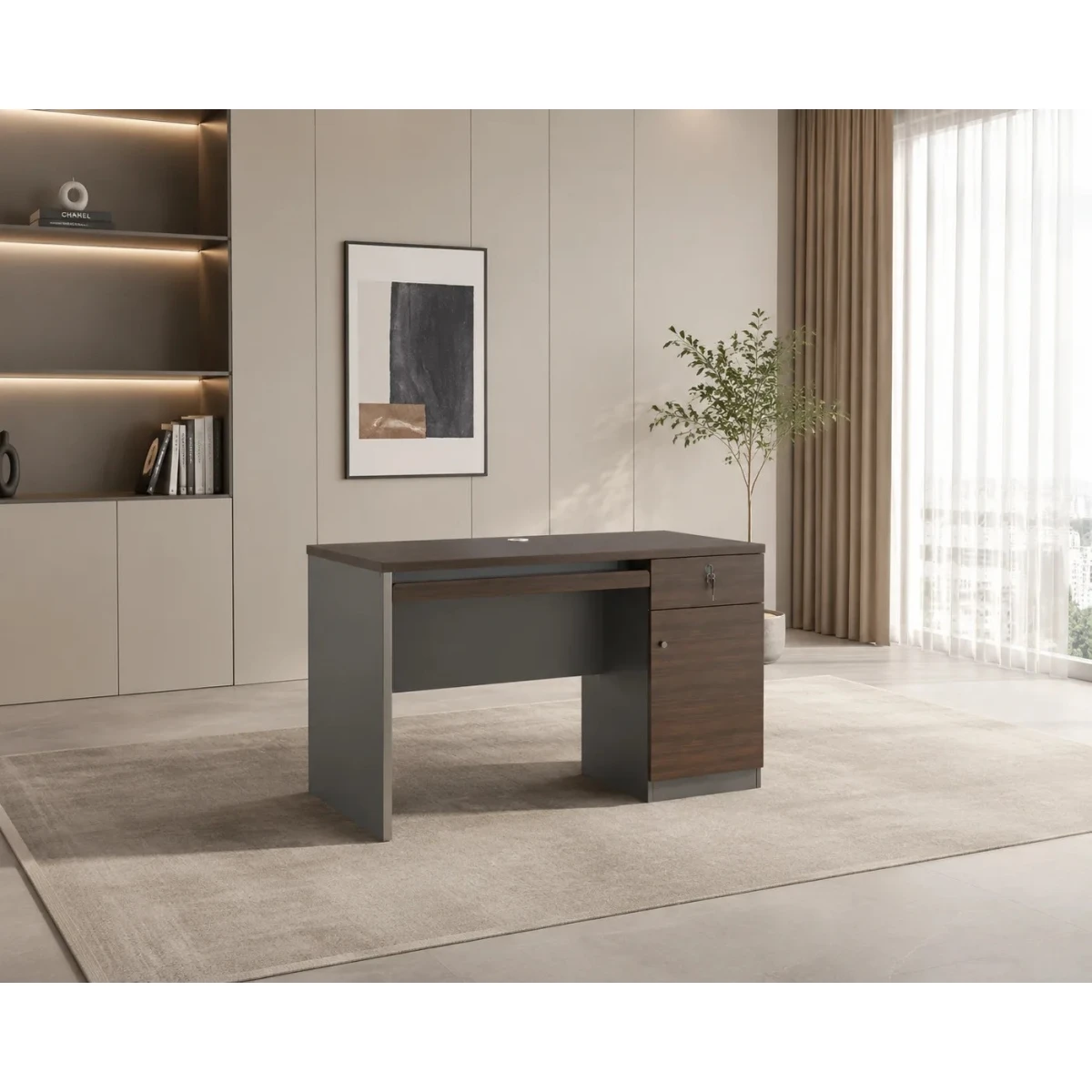 مكتب مقاس 1.20 OT-6605 D.BROWN(d.eucalyptus)