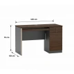 مكتب مقاس 1.20 OT-6605 D.BROWN(d.eucalyptus)