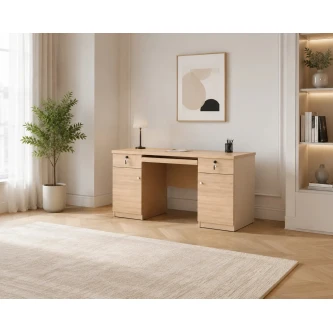 مكتب مقاس 1.40 OT-6604 WOOD (light walnut