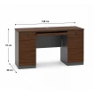 مكتب مقاس 1.40 OT-6604 D.BROWN ( d.eucalyptus)