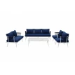 طقم كنب المنيوم 7 شخص 211073 WHITE BLUE
