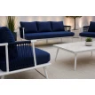 طقم كنب المنيوم 7 شخص 211073 WHITE BLUE