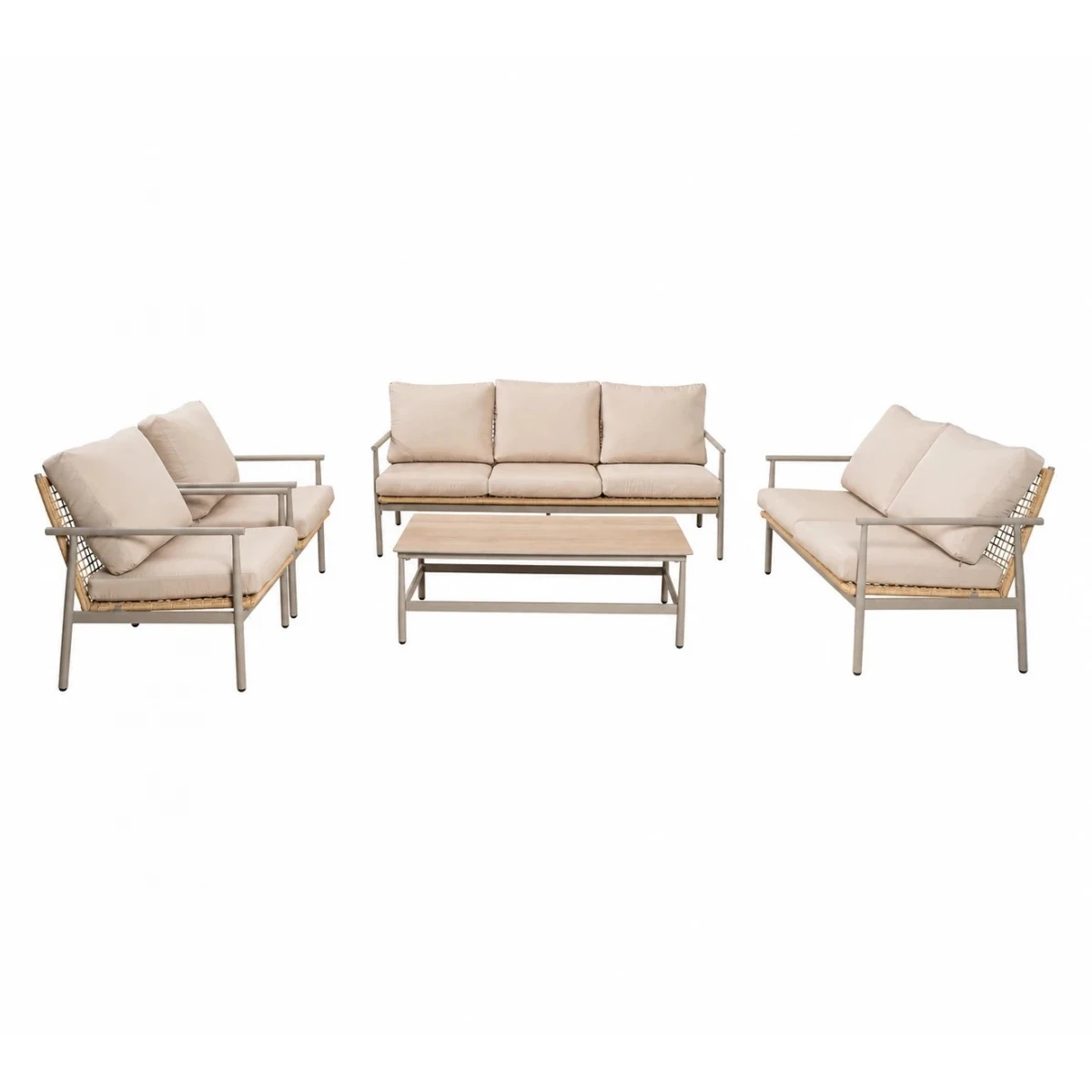 طقم كنب خارجي 7 شخص KZ-1006 BEIGE