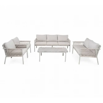 طقم كنب خارجي 7 شخص KZ-1008 LIGHT GREY