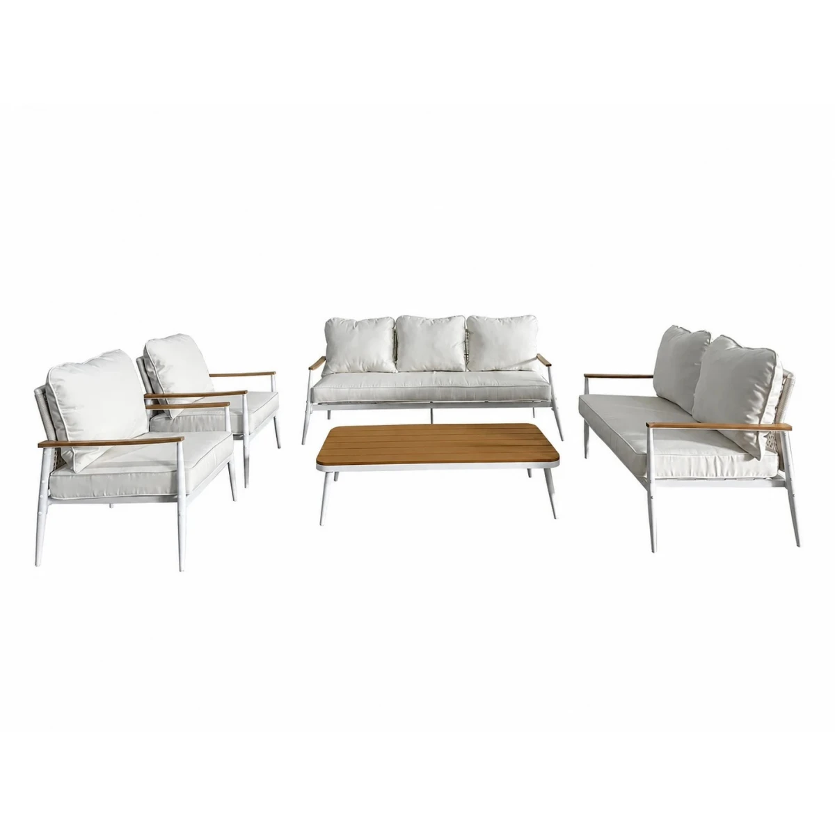 طقم كنب خارجي 7 شخص WHITE&BEIGE 212347