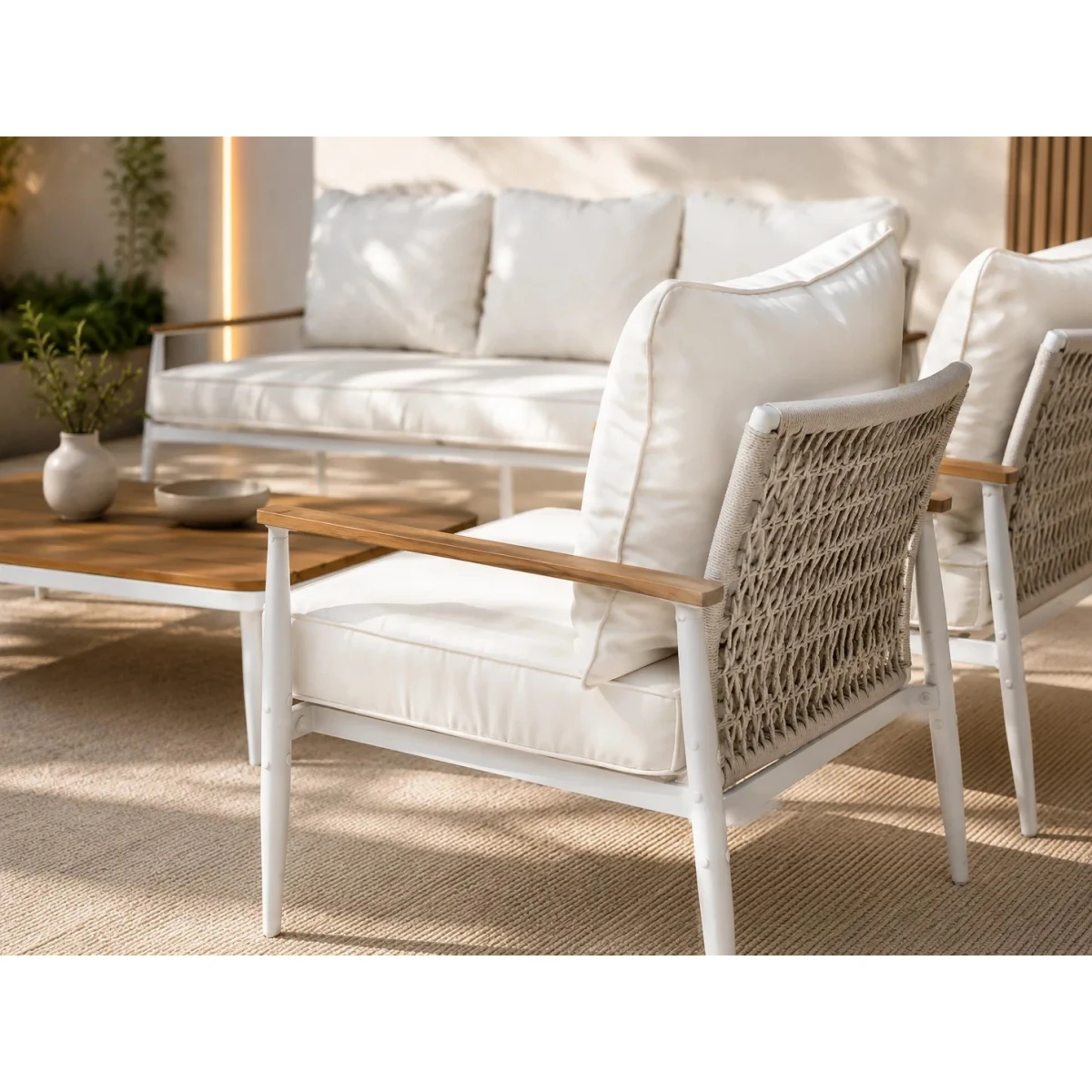 طقم كنب خارجي 7 شخص WHITE&BEIGE 212347