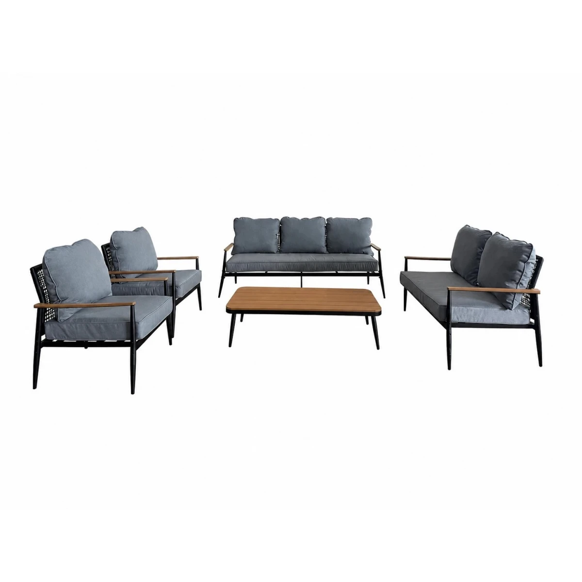 طقم كنب خارجي 7 شخص BLACK&DARK GREY 212347