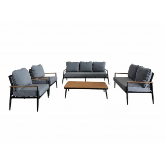 طقم كنب خارجي 7 شخص BLACK&DARK GREY 212347