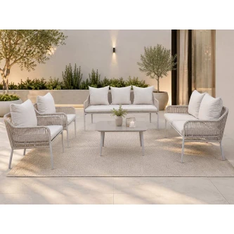 طقم كنب خارجي 7 شخص WHITE&BEIGE 212373