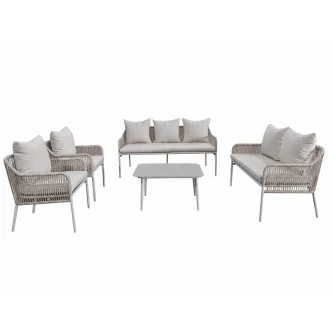 طقم كنب خارجي 7 شخص WHITE&BEIGE 212373
