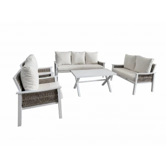 طقم كنب خارجي 7 شخص WHITE&BEIEG 212375