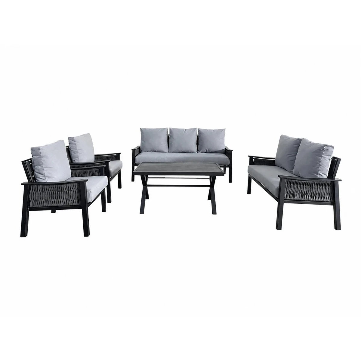 طقم كنب خارجي 7 شخص BLACK&GREY 212375