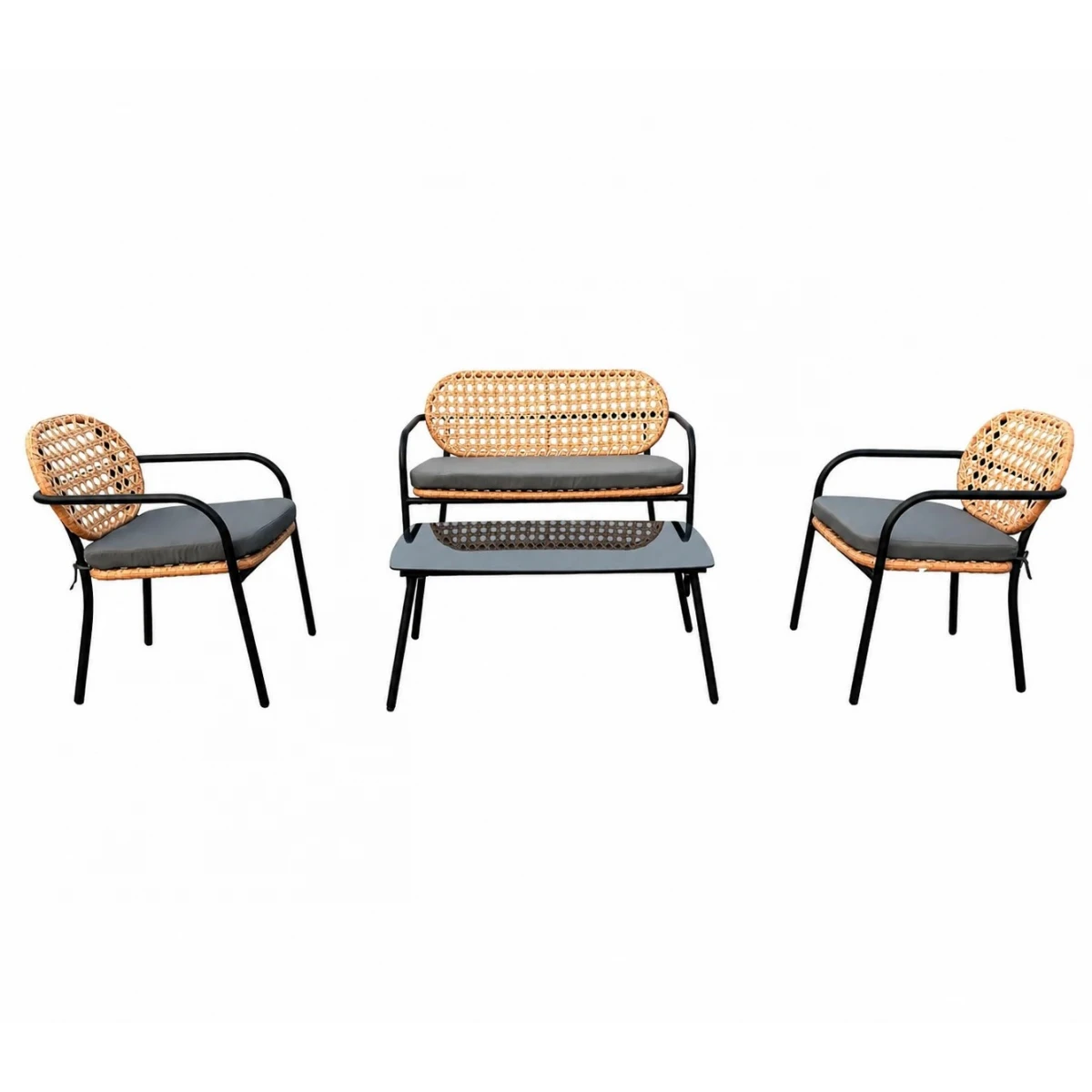 طقم كنب خارجي 4 شخص BLACK &GREY 212191