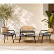 طقم كنب خارجي 4 شخص BLACK &GREY 212191