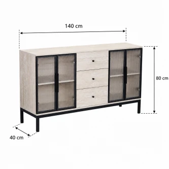 دولاب بوفيه 140 سم Y-001 BEIGE