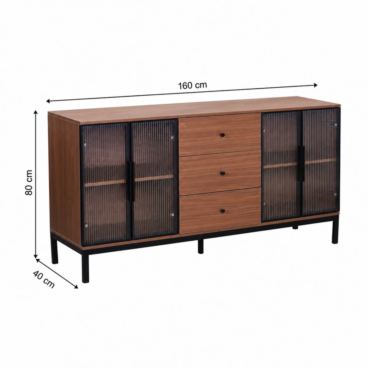 دولاب بوفيه 160 سم Y-001 BROWN