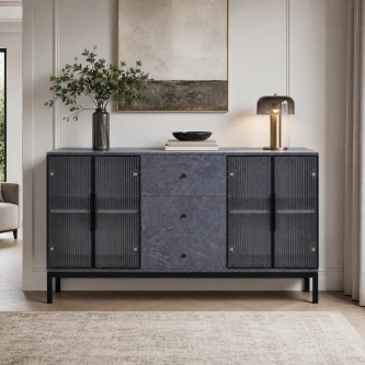 دولاب بوفيه 140 سم Y-001 GREY
