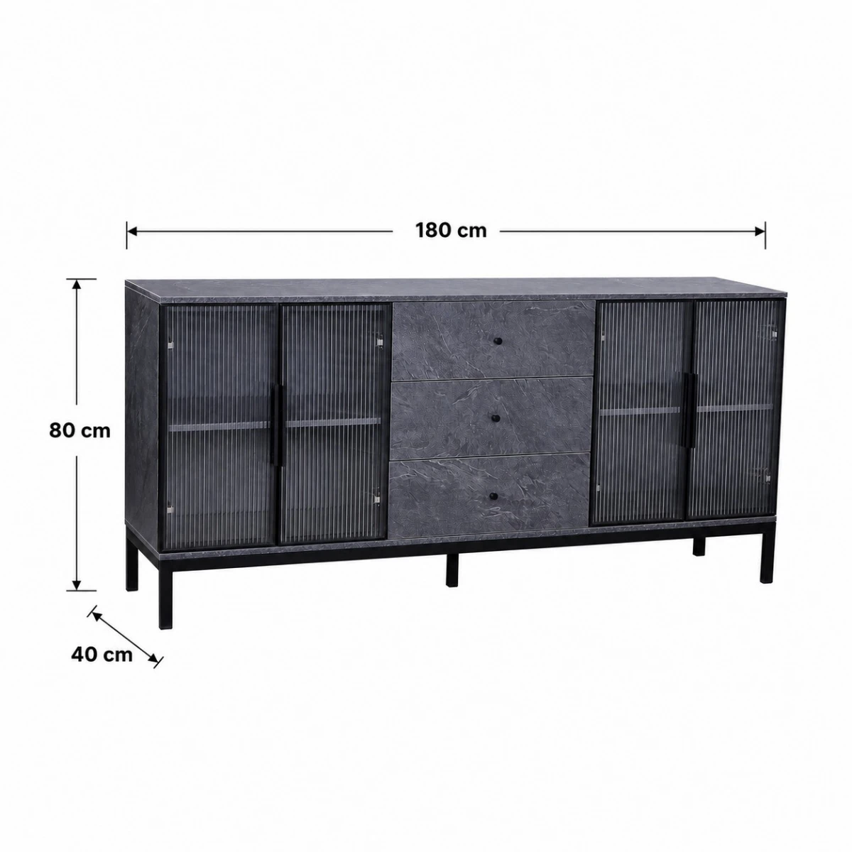 دولاب بوفيه 180 سم Y-001 GREY