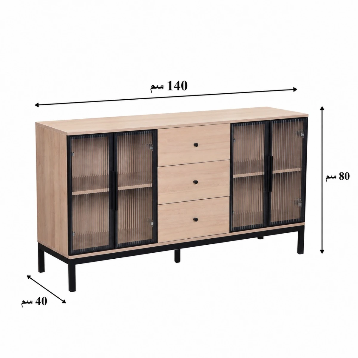 دولاب بوفيه 140 سم Y-001 L.WOOD