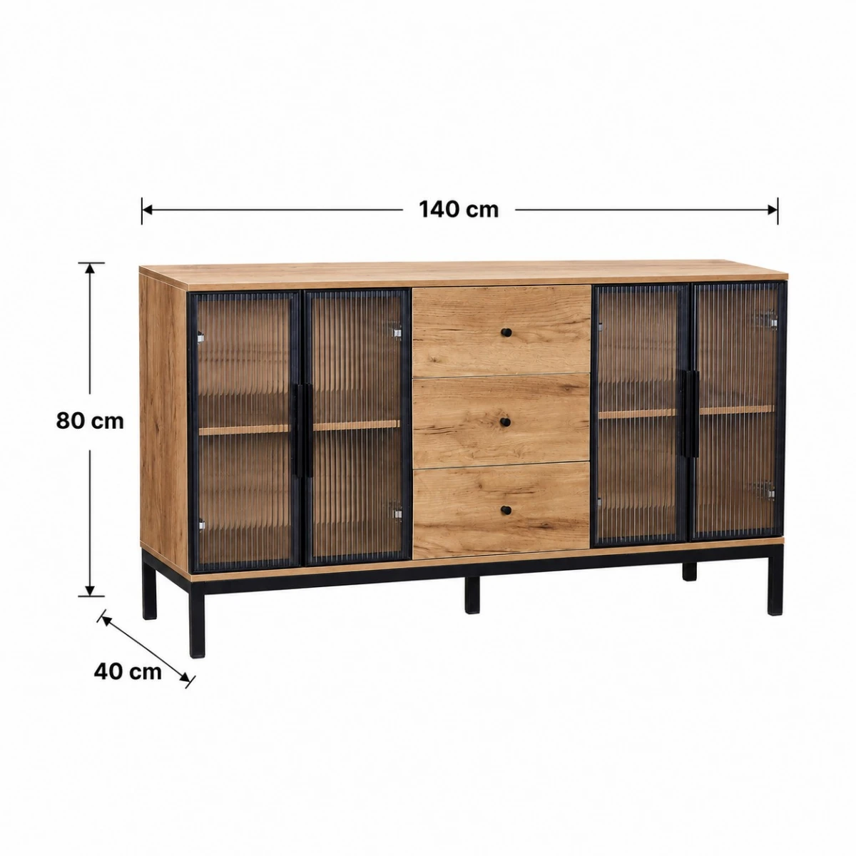 دولاب بوفيه 140 سم Y-001 WOOD