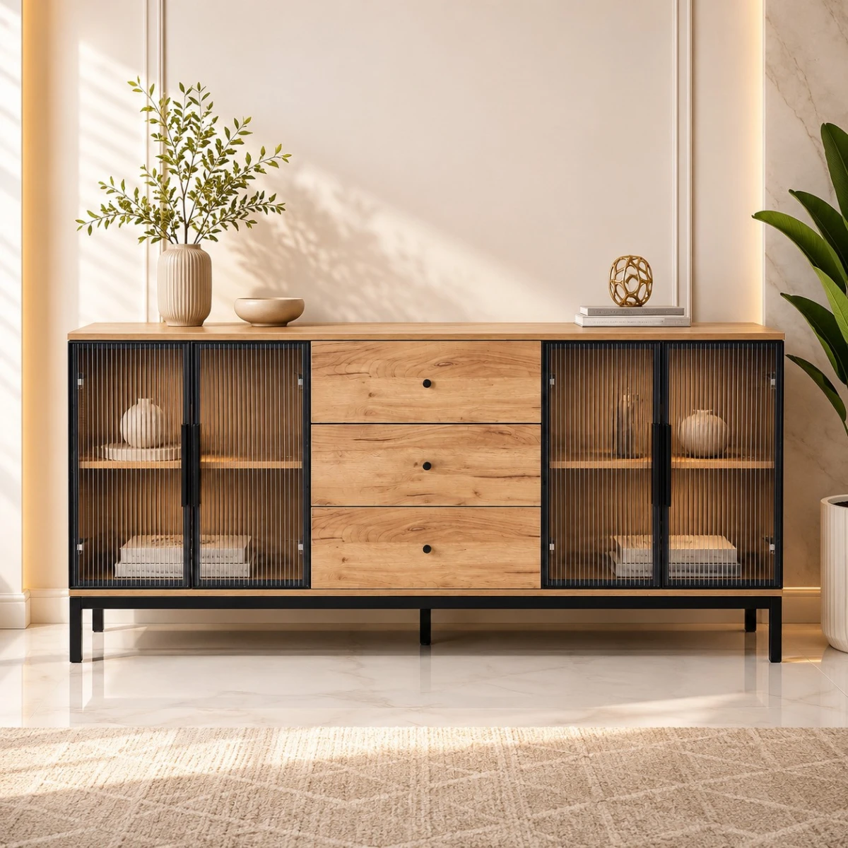 دولاب بوفيه 180 سم Y-001 WOOD