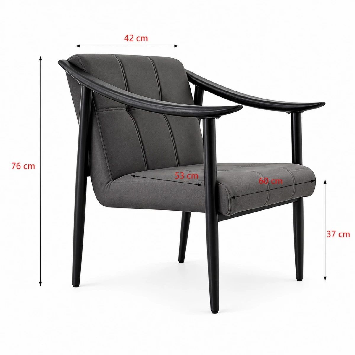 كرسي مفرد dark grey A-53