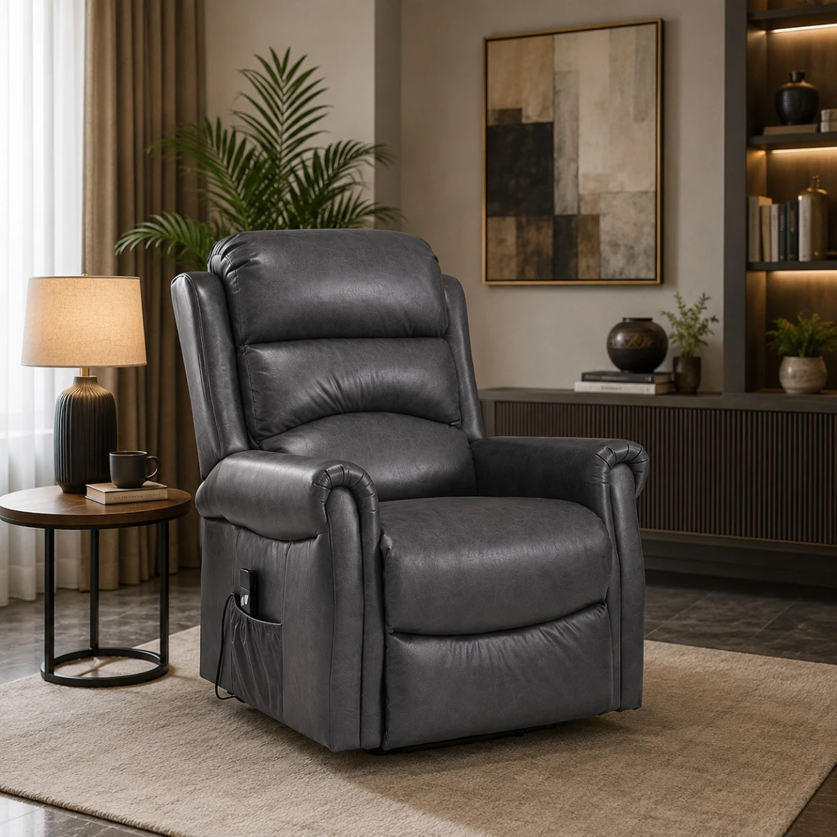 كرسي استرخاء كهربائي ثابت MLM-111061 GREY PB-41