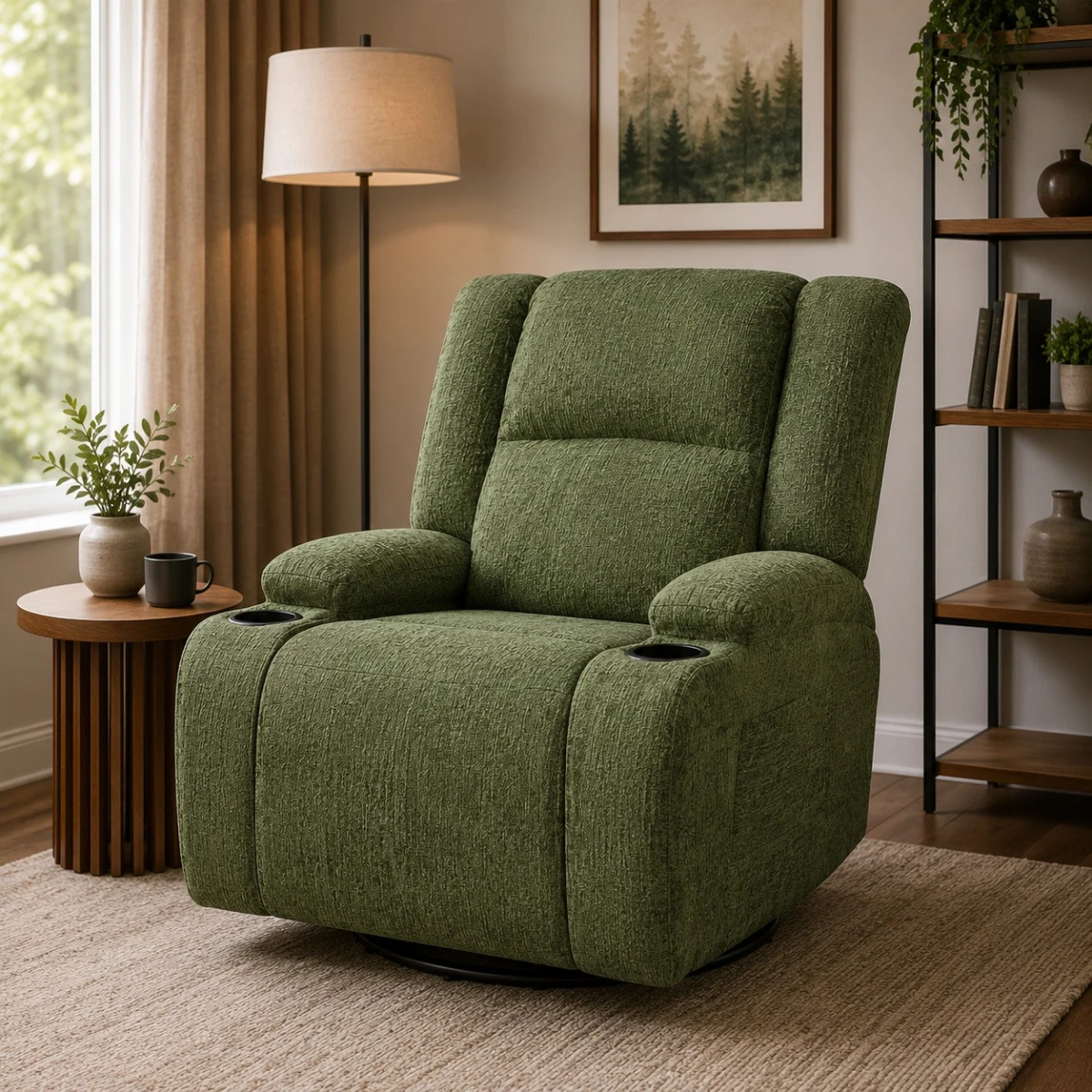 كرسي استرخاء هزاز دوار SF-07 GREEN