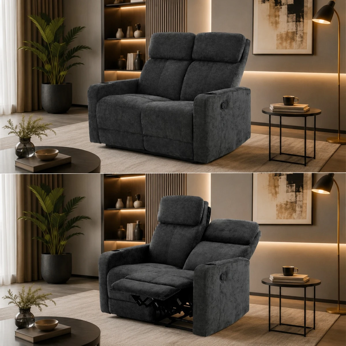 كرسي استرخاء ثابت ثنائي SF-10 GREY