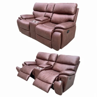 كرسي استرخاء ثابت ثنائي بني غامق  SF-14