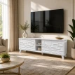 طاولة تلفاز خشب ماليزي 140سم ابيض TV-051