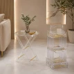 طقم طاولات شنطة اكريليك شفاف 4 قطعة ACT-003G