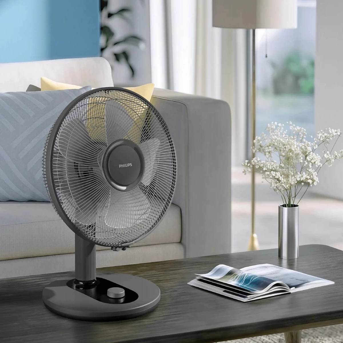 مروحة كهربائية طاولة فيلبس 35سم 3 سرعات 35 واط CX1030/01
